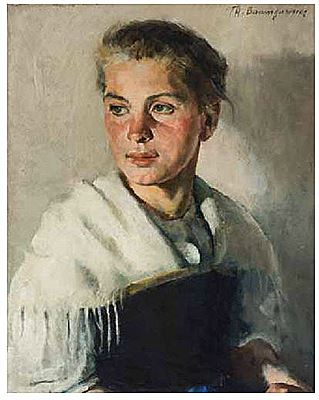 Bauernmädchen in Tracht.