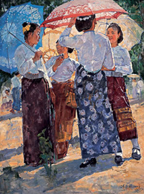 Joyful Xishuangbannan by Fasi Feng - Auction record, sale price, and art valuation. Compare with similar artists and explore comparable artworks.