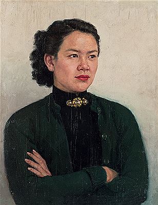 1951 PORTRAIT OF THE PAINTER'S WIFE by Zongjin Li - Auction record, sale price, and art valuation. Compare with similar artists and explore comparable artworks.