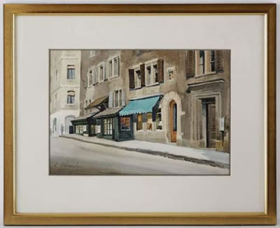 Rue de l'Hôtel de ville by Elis Zbinden - Auction record, sale price, and art valuation. Compare with similar artists and explore comparable artworks.