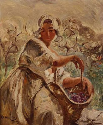 Les vendanges, paysanne