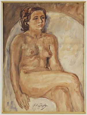 Femme nue, étude académique