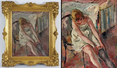 Femme aux bas