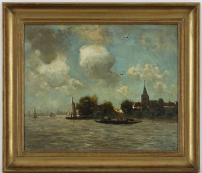 Sample artwork by Berend Jan Brouwer (1872 - 1936), known for landscape painting - View similar artists and auction records