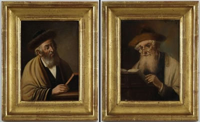 Portraits de rabbins (a pair)