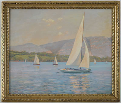 Lac Léman avec voiliers by Henri Dufaux - Auction record, sale price, and art valuation. Compare with similar artists and explore comparable artworks.