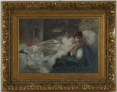 Elégante à l'éventail