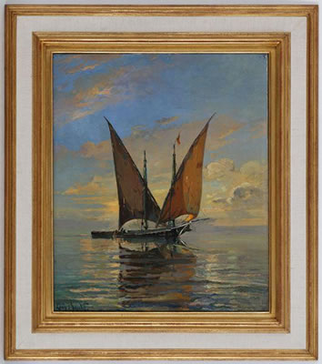 Barque en plein lac by Louis Amedee Baudit - Auction record, sale price, and art valuation. Compare with similar artists and explore comparable artworks.