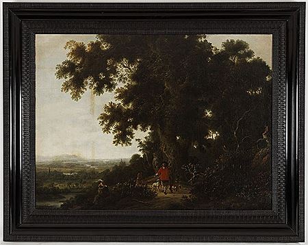 Paysage avec chasseurs