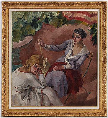 Jeunes femmes au parc by Henri Fehr - Auction record, sale price, and art valuation. Compare with similar artists and explore comparable artworks.
