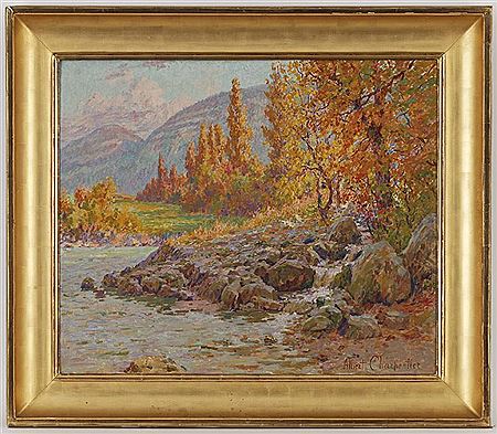 Au bord du lac, paysage de campagne