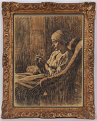 Jeune femme à la couture by Louis Clermont - Auction record, sale price, and art valuation. Compare with similar artists and explore comparable artworks.