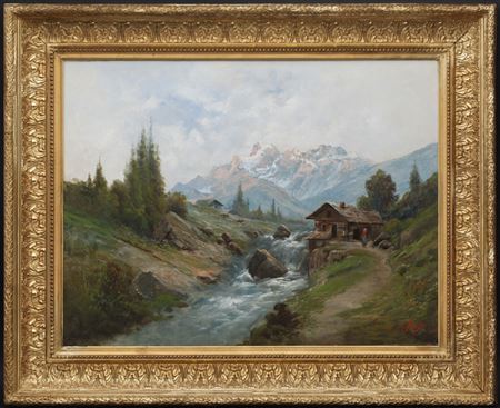 Vue de montagne by Jean Bain - Auction record, sale price, and art valuation. Compare with similar artists and explore comparable artworks.