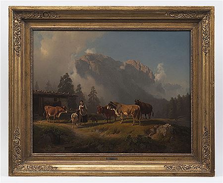 Paysanne et son troupeau