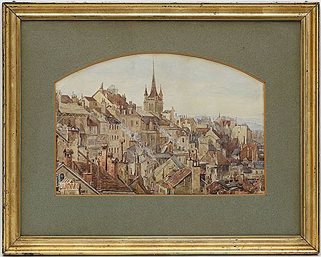 Vue de Lausanne by Louis Curtat - Auction record, sale price, and art valuation. Compare with similar artists and explore comparable artworks.