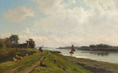 "Bords de l'Escaut pres de Tamise" by Edmond de Schampheleer - Auction record, sale price, and art valuation. Compare with similar artists and explore comparable artworks.
