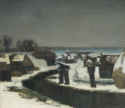 Village sous la neige