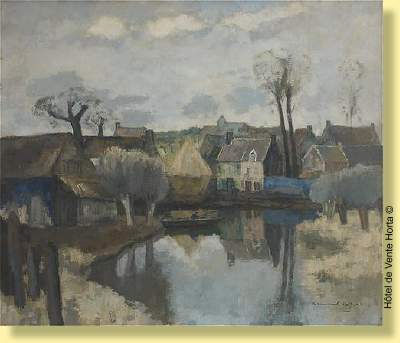 Pêcheur dans sa barque en bordure de village by Armand Adrien Marie Apol - Auction record, sale price, and art valuation. Compare with similar artists and explore comparable artworks.