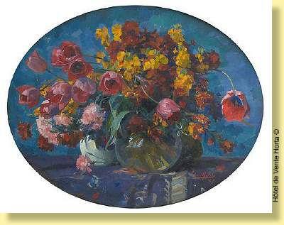 Vase fleuri de tulipes