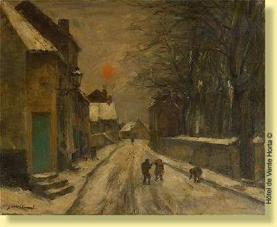 Enfants jouant dans la neige