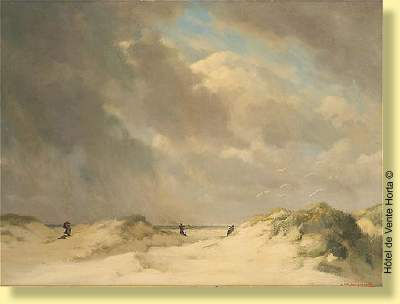 Promeneurs dans les dunes
