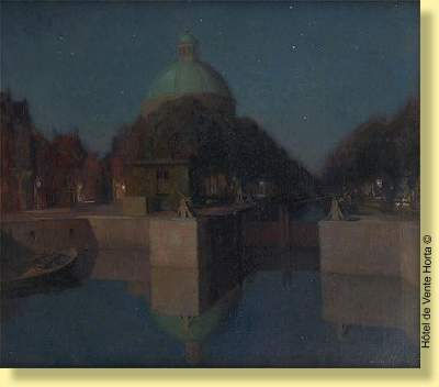 Soleil couchant sur le Sigel à Amsterdam