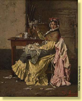 Sample artwork by Victor Ravet (1840 - 1895), known for painting - View similar artists and auction records