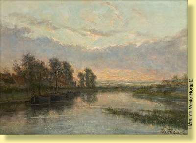 Sample artwork by Theodore Antoine Tscharner (1826 - 1906), known for land-and seascape, portrait and figure painting - View similar artists and auction records
