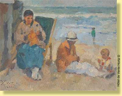 A la plage by Jean Colin - Auction record, sale price, and art valuation. Compare with similar artists and explore comparable artworks.