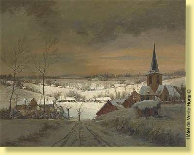 Vue du Pajotenland enneigé