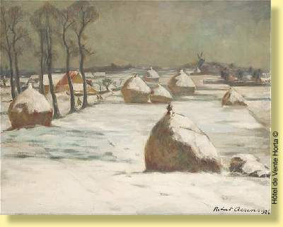Meules sous la neige