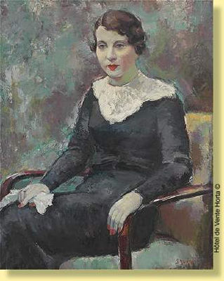 Jeune dame au col blanc