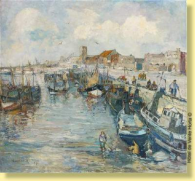 Port de pêche à marée basse