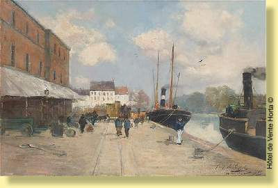 Quai à Bruxelles animé by Frans Van Huffel - Auction record, sale price, and art valuation. Compare with similar artists and explore comparable artworks.