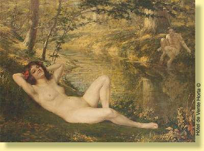 "La rieuse et le satyre".