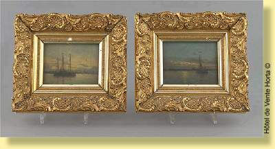Couchers de soleil sur l'Escaut (pair)