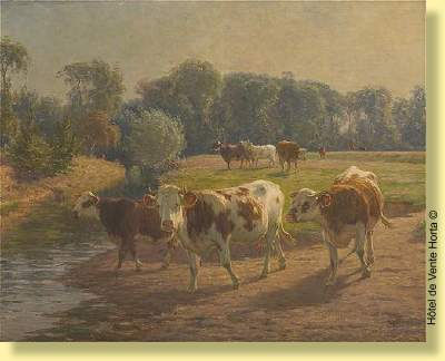 Vaches en bord de rivière