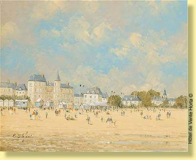 Trouville, la plage à marée basse