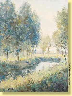 Effet de lumière sur le cours d'eau