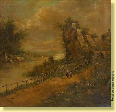 Promeneurs au bord du lac