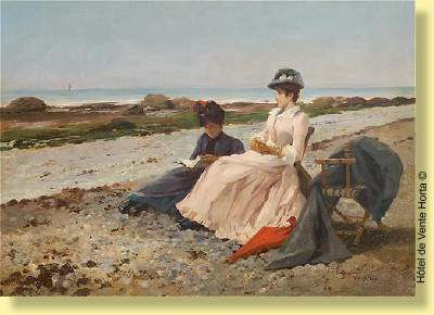 Conversation en bord de mer