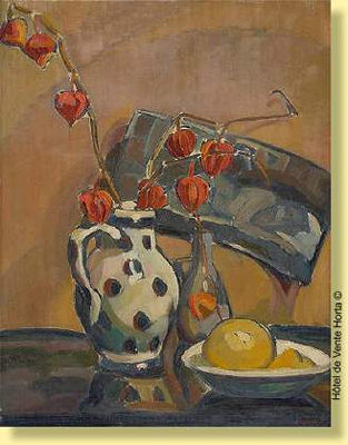 Composition aux fleurs et aux fruits