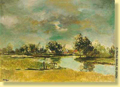 Environs de Laethem-Saint-Martin by Albert Claeys - Auction record, sale price, and art valuation. Compare with similar artists and explore comparable artworks.