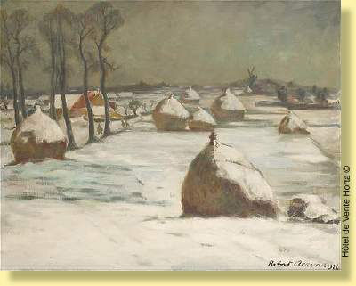 Meules sous la neige