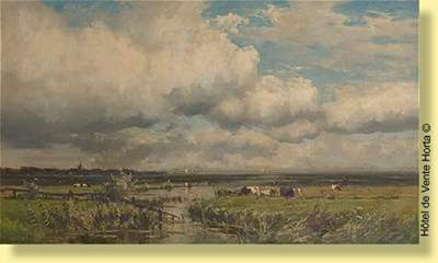 Vaches au bord du cours d'eau