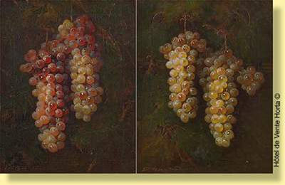 Grappes de raisins. (pair)