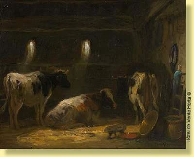 Intérieur d'étable