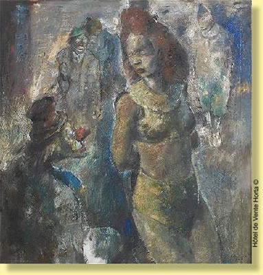 La jeune femme et les clowns