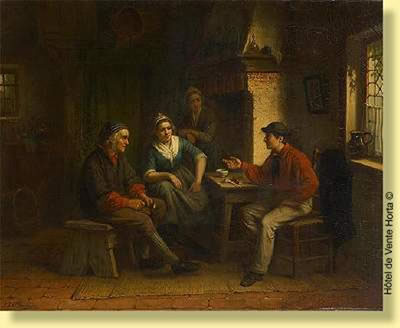 Sample artwork by Jan Jac Matthys Damschroeder (1825 - 1905), known for figure, genre paintings - View similar artists and auction records