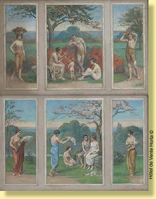Représentant l'allégorie de la fécondité (Lot consisting of two frame each including a triptych )